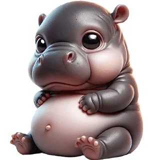 😪 emoji Бегемотик → @emojiprems Telegram sticker 20 of 40