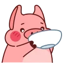 🥣 emoji Все стикеры в @Pig_and_friends "AnimatedPigValera" @Mari_Deinos Telegram sticker 18 of 114