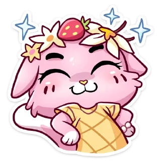 #️⃣ emoji @Stick4gram | Клубничная Ванилька Telegram sticker 22 of 48