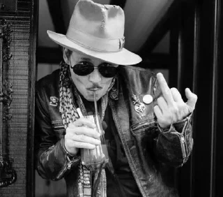 🖕 emoji JOHNNY DEPP Telegram sticker 8 of 100