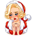 😞 emoji Santa Girl Telegram sticker 19 of 30