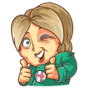 Sticker from Clinton vs. Trump