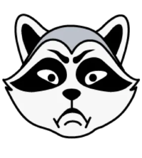 😠 emoji Стикеры для нас двоих  - "Raccoon" Telegram sticker 22 of 25
