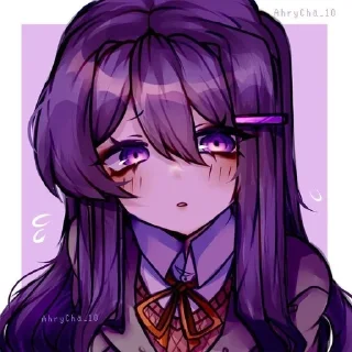 🌟 emoji Лишь Юри и Нацуки! Telegram sticker 8 of 10