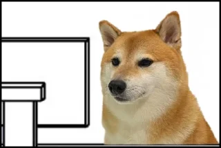🙂 emoji Shopping Cart Shiba Telegram sticker 15 of 17