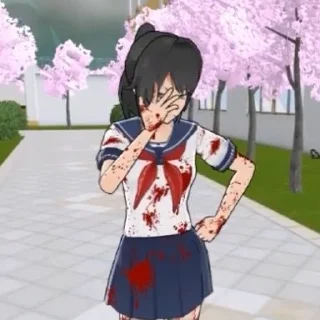 🔪 emoji @KavyarnyaYanChan 🔪 Ayano Aishi 💔 Telegram sticker 8 of 63