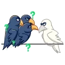 🤔 emoji Crow Telegram sticker 22 of 33