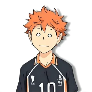 😐 emoji Волейбол @anime_stickerr Telegram sticker 14 of 20