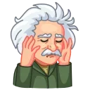 💆‍♀️ emoji ALBERT EINSTEIN Telegram sticker 13 of 20