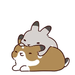 😊 emoji ˚✧₊ Rabbits 🐇🐇  ⁎⁺✧༚ Telegram sticker 12 of 59