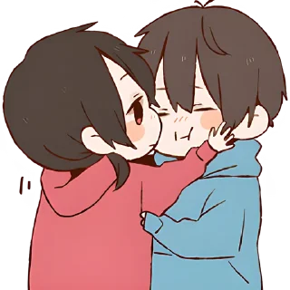 😘 emoji Анимешная парочка 2 @Nyasticks Telegram sticker 2 of 41