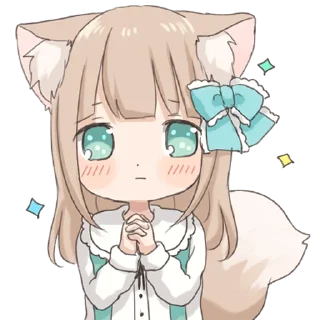 🤩 emoji Wolf Ear Girl @jp_stickers Telegram sticker 20 of 41