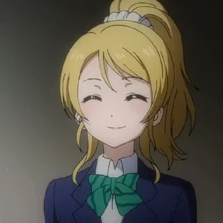 ☺️ emoji Eli Ayase Telegram sticker 15 of 120