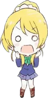 🫢 emoji Eli Ayase Telegram sticker 12 of 120