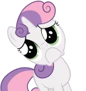 ☹️ emoji Sweetie Belle Pony Telegram sticker 24 of 33