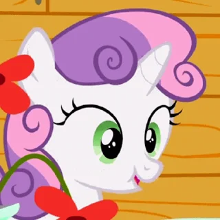 😚 emoji Sweetie Belle | @MLP_AnimatedStickers Telegram sticker 13 of 43