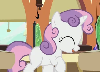 😄 emoji Sweetie Belle | @MLP_AnimatedStickers Telegram sticker 16 of 43