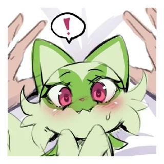 😅 emoji Sprigatito 😺✨🍃 Telegram sticker 5 of 31