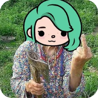 🖕 emoji черепОК вроде:0 Telegram sticker 7 of 16