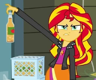 😠 emoji sunset shimmer💫 Telegram sticker 5 of 120
