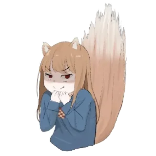 😈 emoji Жінка Холо:Art by Penguinsensei1, 文月きゅう Telegram sticker 18 of 26