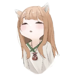 🤤 emoji Жінка Холо:Art by Penguinsensei1, 文月きゅう Telegram sticker 8 of 26