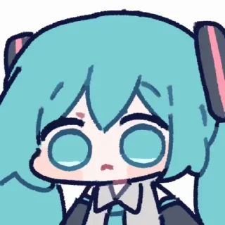 😮 emoji Miku! (By miratsu169) Telegram sticker 20 of 43