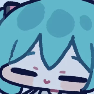 👀 emoji Miku! (By miratsu169) Telegram sticker 23 of 43