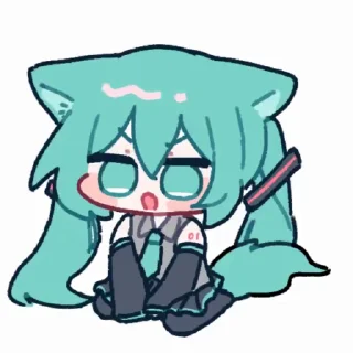 🐱 emoji Miku! (By miratsu169) Telegram sticker 19 of 43