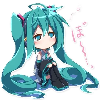 😞 emoji miku! Telegram sticker 1 of 37