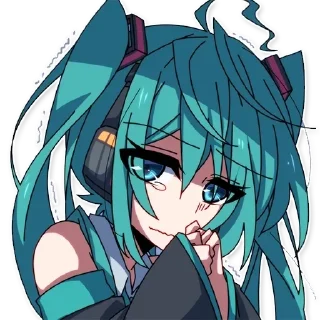 😢 emoji miku! Telegram sticker 7 of 37