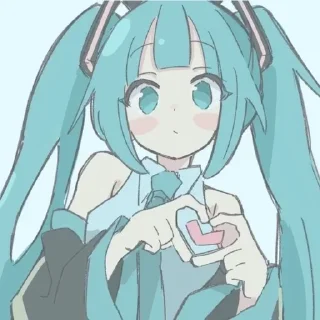 💙 emoji miku! Telegram sticker 21 of 37
