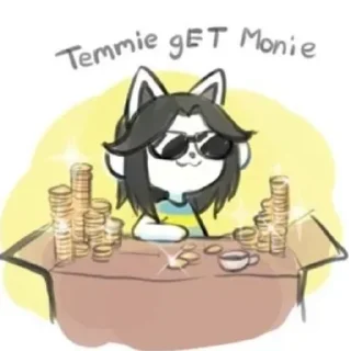 🤑 emoji Temmie @AbbiStik Telegram sticker 14 of 16