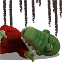 😓 emoji Cheburashka Movie Puppet Stickers :: @line_stickers Telegram sticker 17 of 40