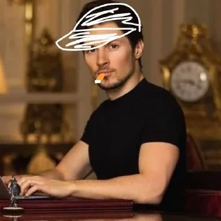 🌟 emoji Павел Дуров @SHU05TU Telegram sticker 7 of 14
