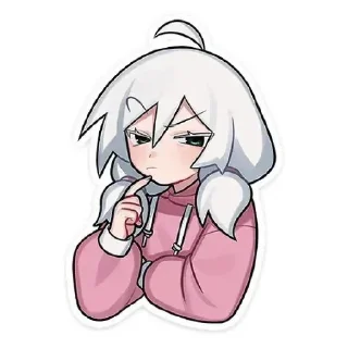 🤔 emoji Оля: Зайчик | @Lerkin1 Telegram sticker 21 of 33