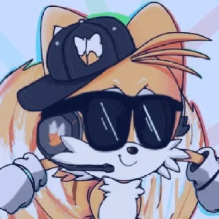 😎 emoji Tails the fox Telegram sticker 14 of 120