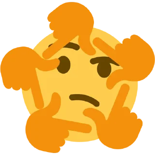 🤔 emoji Thinking Face Telegram sticker 24 of 30