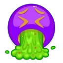 🤮 emoji Violet Emoji Telegram sticker 11 of 22