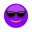 😎 emoji Violet Emoji Telegram sticker 6 of 22