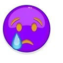 😢 emoji Violet Emoji Telegram sticker 5 of 22