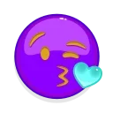 😘 emoji Violet Emoji Telegram sticker 19 of 22
