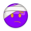 🤕 emoji Violet Emoji Telegram sticker 7 of 22