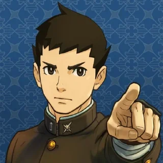 🤝 emoji Ryunosuke Naruhodo (cr @luc1fffr) Telegram sticker 14 of 14