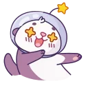🤩 emoji Космическая выдра - @TgSticker Telegram sticker 9 of 24