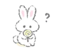 😕 emoji White Bunny🐰 by @mlOobot Telegram sticker 21 of 40