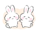 💑 emoji White Bunny🐰 by @mlOobot Telegram sticker 16 of 40