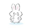😭 emoji White Bunny🐰 by @mlOobot Telegram sticker 18 of 40