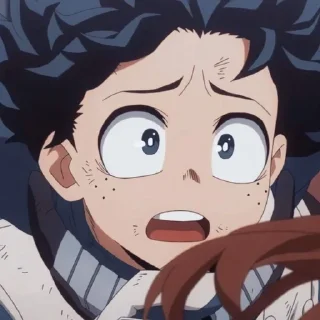 😱 emoji IZUKU MIDORIYA◕*.✧ @anime_sticks Telegram sticker 17 of 60