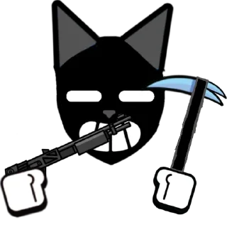 😑 emoji (ремодель пинов) cartoon cat Telegram sticker 9 of 33